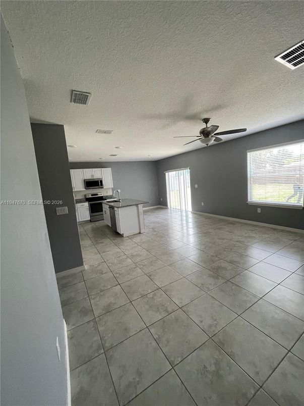 Empty room, Interior, Kitchen, Stainless Steel Appliances