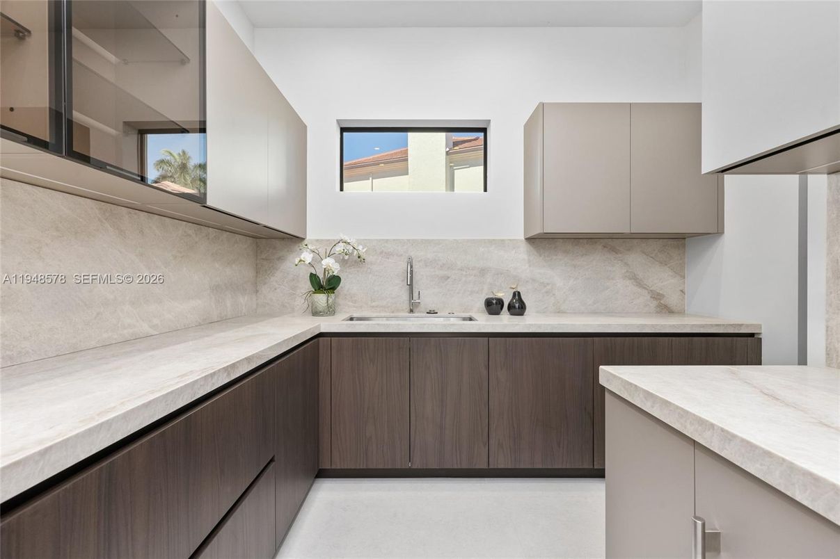 Interior, Kitchen, Marble Walls