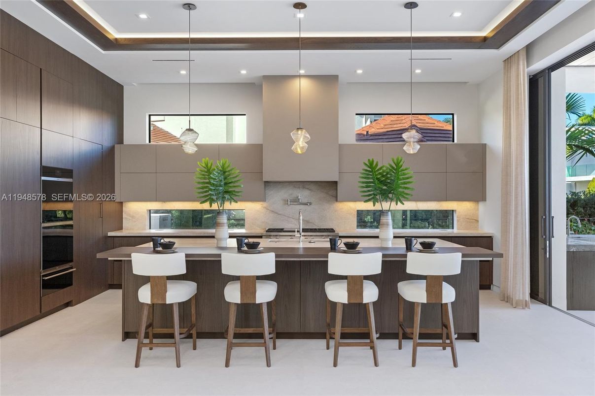 Interior, Kitchen, Pendant Lights, Recessed Lighting, Stainless Steel Appliances