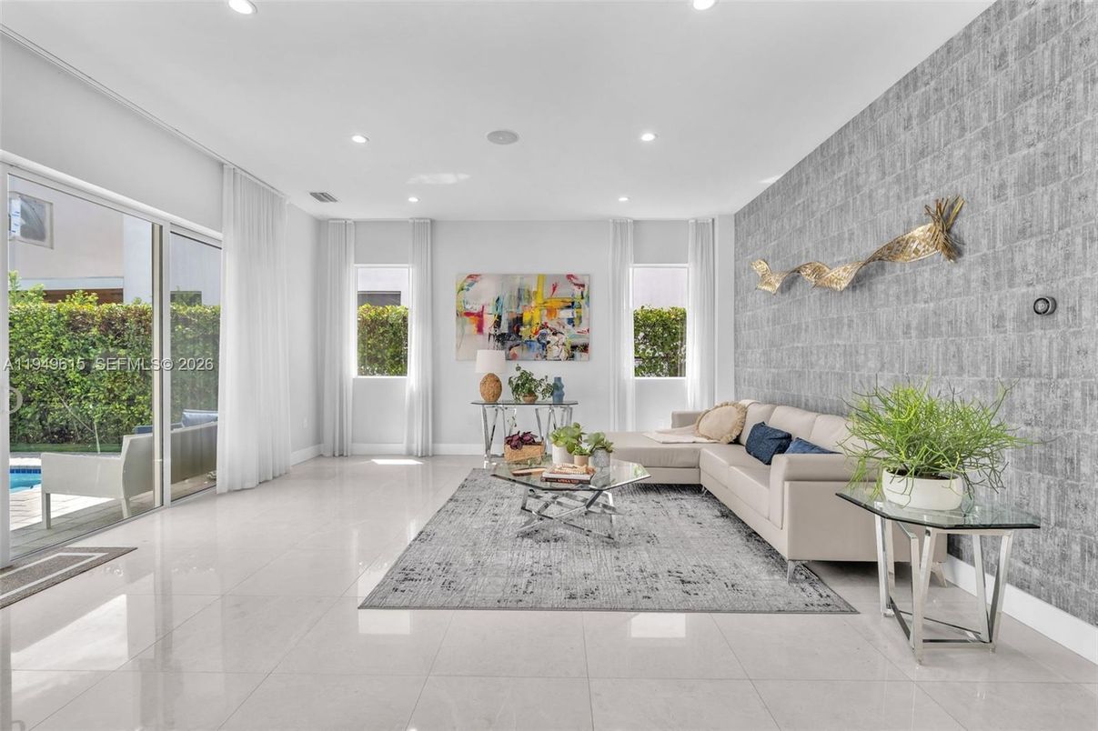 Interior, Living room, Recessed Lighting