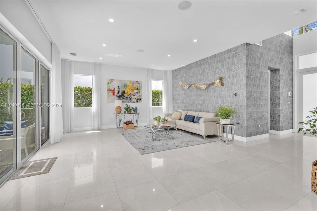 Interior, Living room, Recessed Lighting