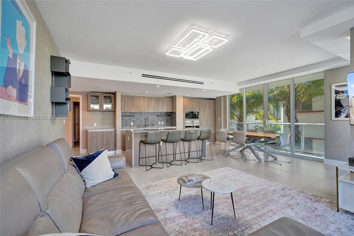 Dining room, Interior, Kitchen, Living room, Recessed Lighting