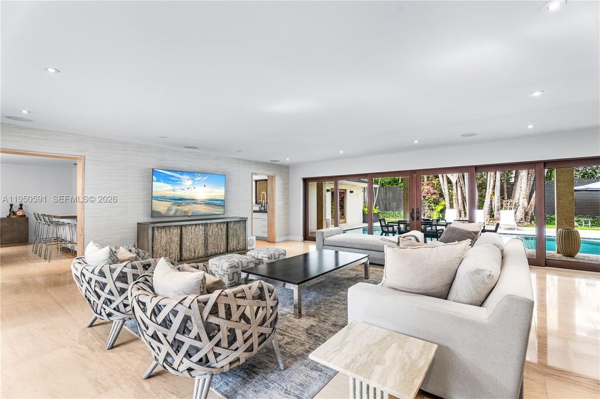 Interior, Living room, Recessed Lighting