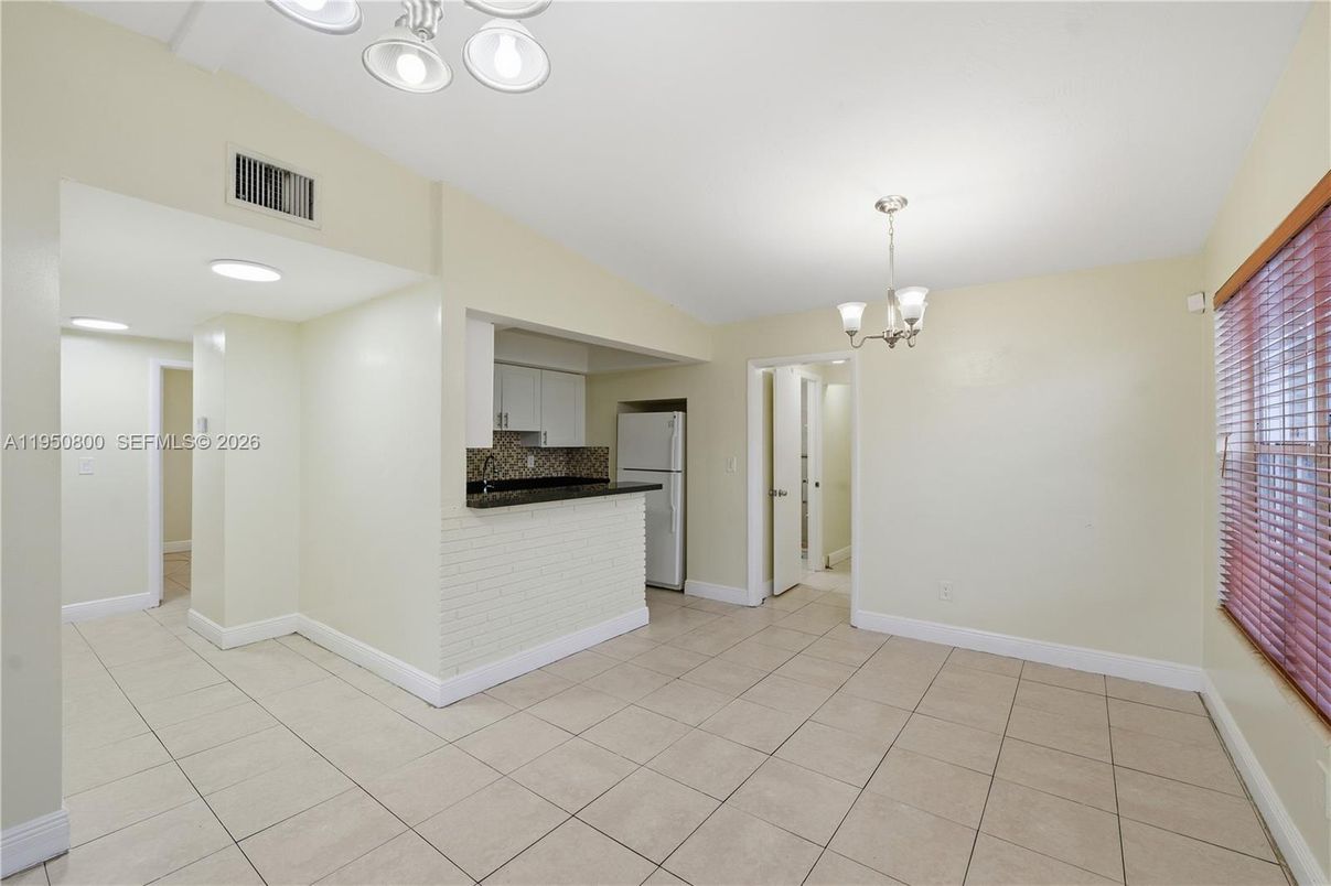 Chandelier, Empty room, Interior, Kitchen, Recessed Lighting