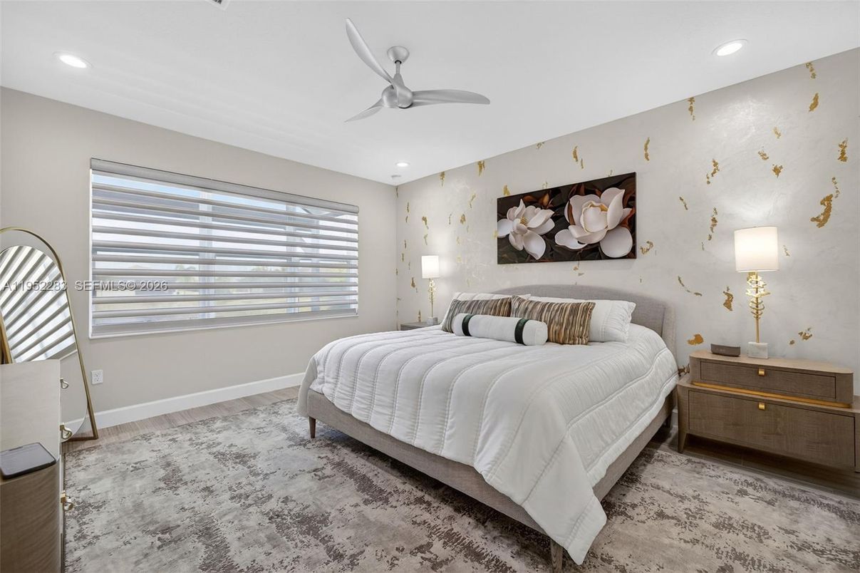 Bedroom, Interior, Recessed Lighting