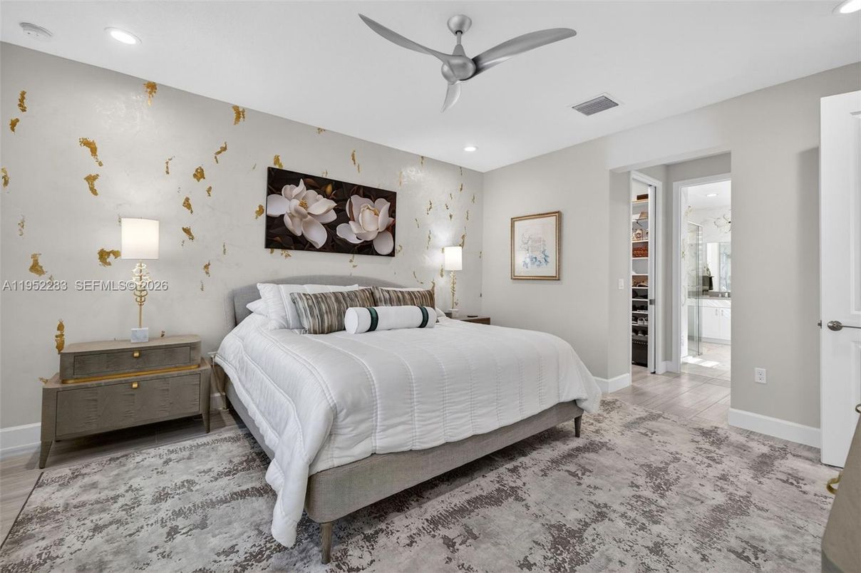 Bedroom, Interior, Recessed Lighting