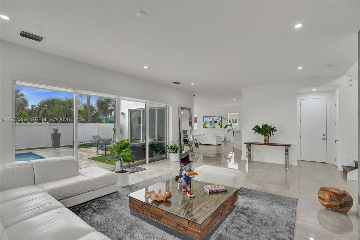 Interior, Living room, Recessed Lighting