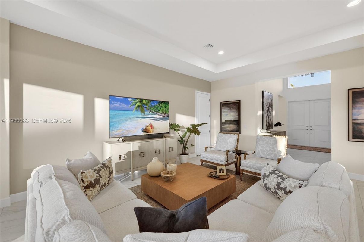 Interior, Living room, Recessed Lighting