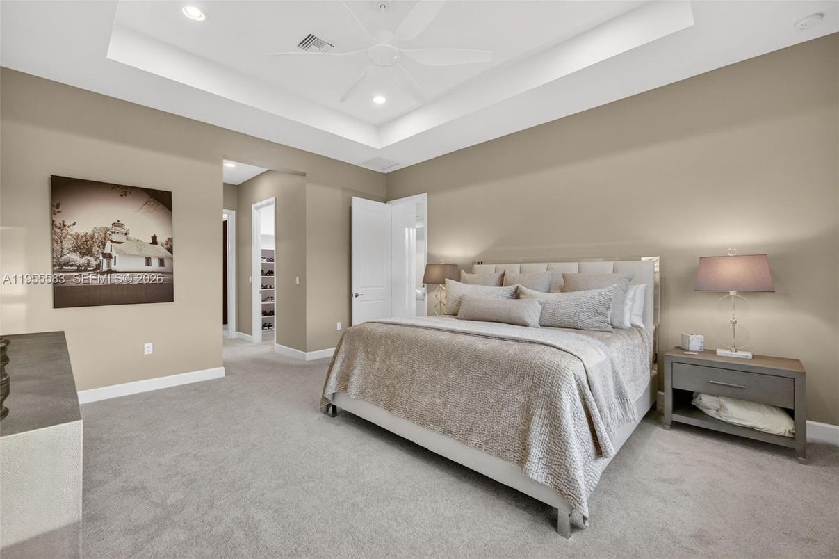 Bedroom, Interior, Recessed Lighting