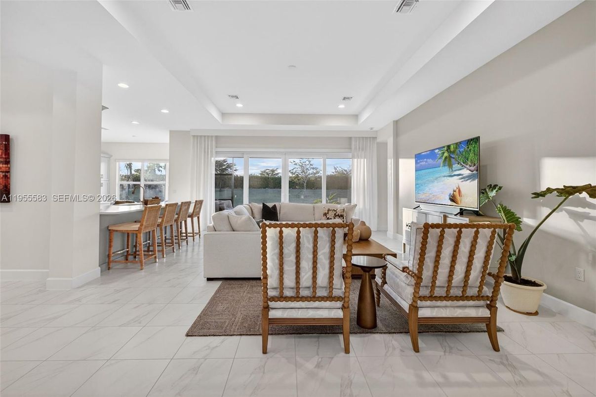 Interior, Living room, Marble, Recessed Lighting, Water