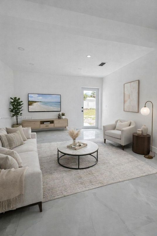 Interior, Living room, Recessed Lighting