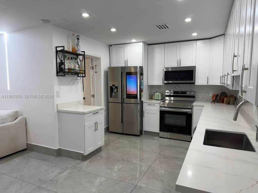 Interior, Kitchen, Recessed Lighting, Stainless Steel Appliances