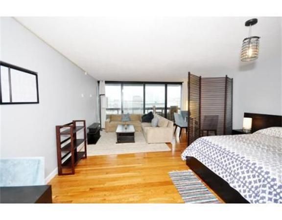 Bedroom, Fireplace, Interior, Pendant Lights, Wood Texture Flooring
