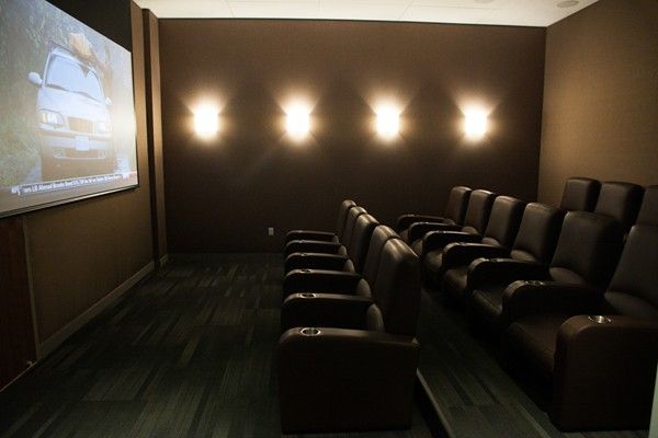 Home Theatre Room, Interior, Theatre Room, Wood Texture Flooring