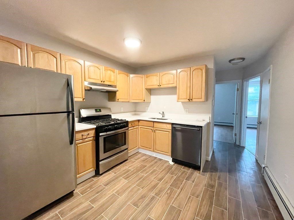 Interior, Kitchen, Wood Texture Flooring
