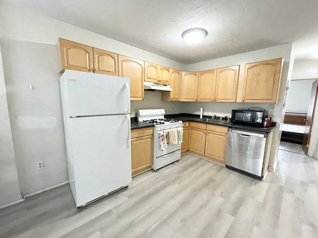 Interior, Kitchen, Wood Texture Flooring