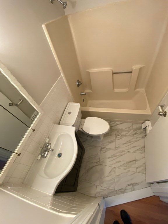 Bathroom, Interior, Marble, Wood Texture Flooring