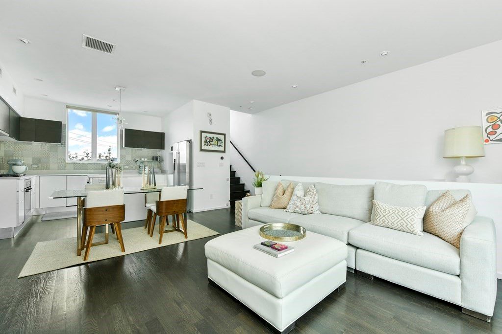 Dining room, Interior, Kitchen, Living room, Pendant Lights, Recessed Lighting, Wood Texture Flooring