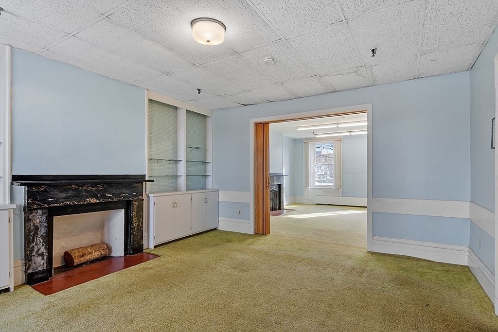 Empty room, Fireplace, Interior