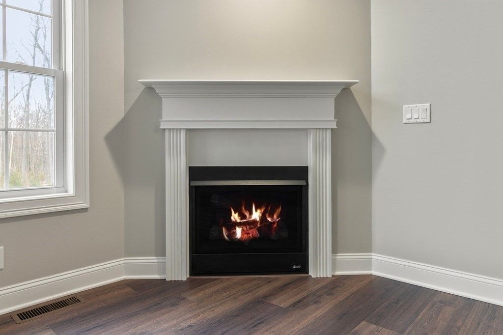 Fireplace, Interior, Wood Texture Flooring