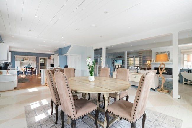 Dining room, Interior, Kitchen, Living room, Recessed Lighting, Wood Texture Flooring
