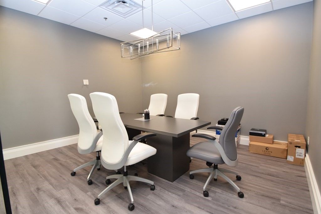 Home Office, Interior, Pendant Lights, Wood Texture Flooring