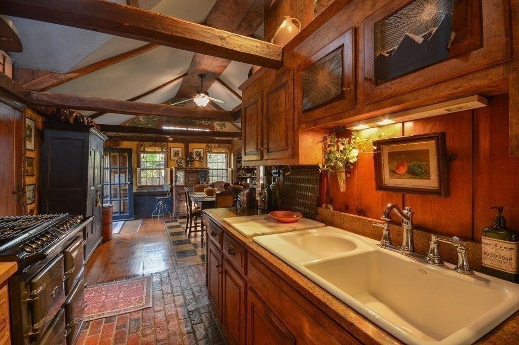 Dining room, Interior, Kitchen, Wooden Beams, Wooden Walls