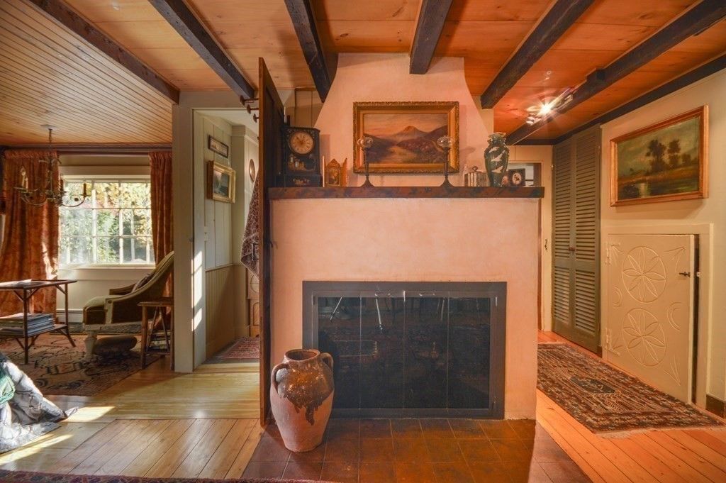 Fireplace, Interior, Wooden Beams, Wooden Ceilings, Wood Texture Flooring