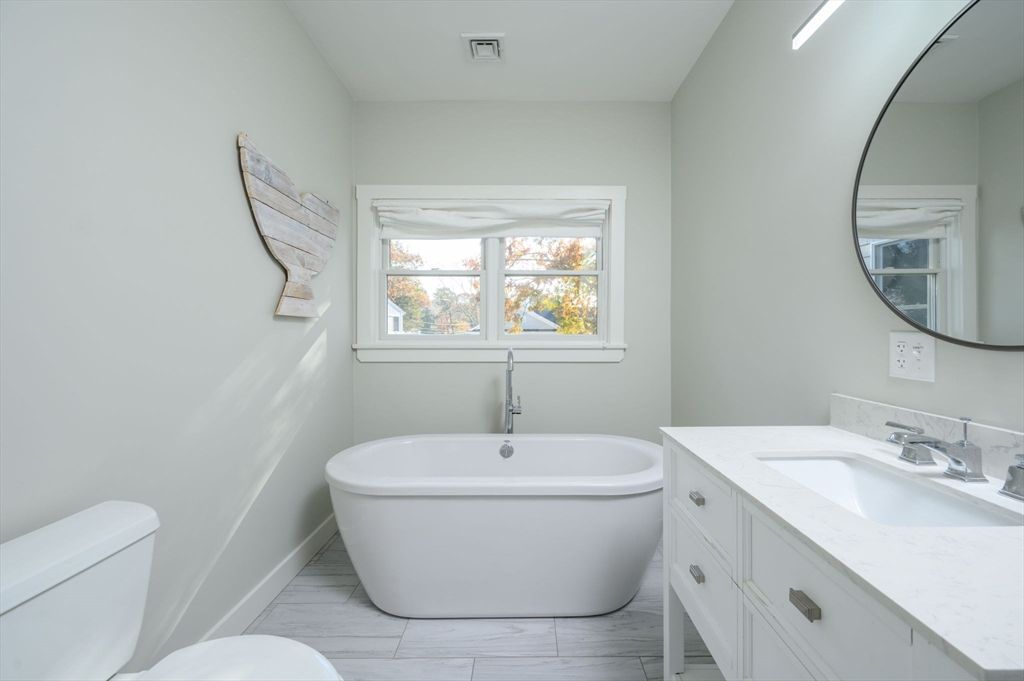 Bathroom, Dual Sink Vanities, Free Standing Baths, Interior, Marble