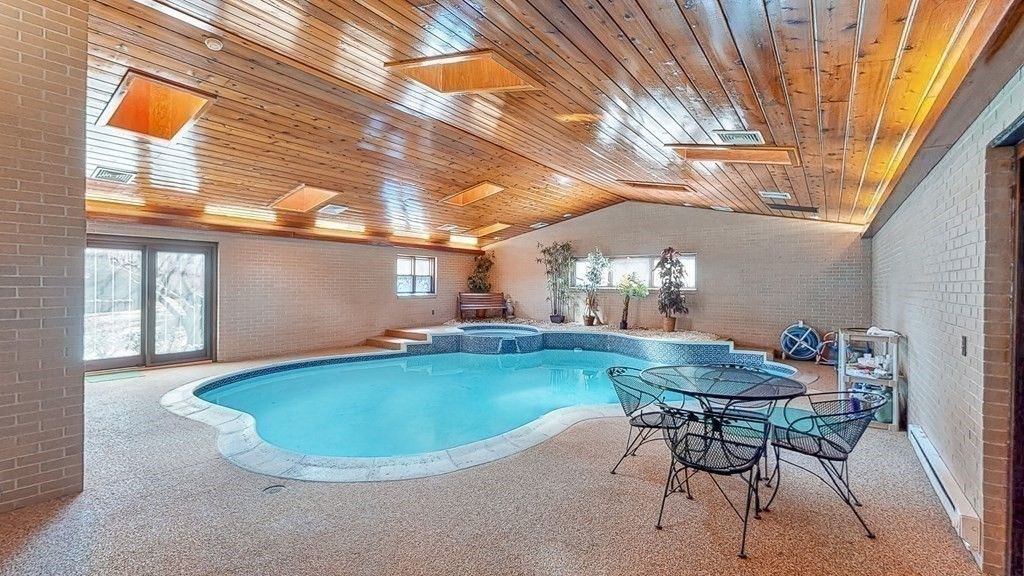Interior, Pool, Stone Walls, Wooden Beams, Wooden Ceilings