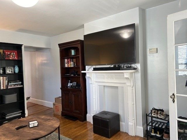 Fireplace, Interior, Wood Texture Flooring