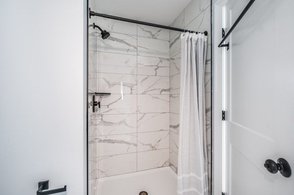 Bathroom, Glass Shower, Interior, Marble Walls