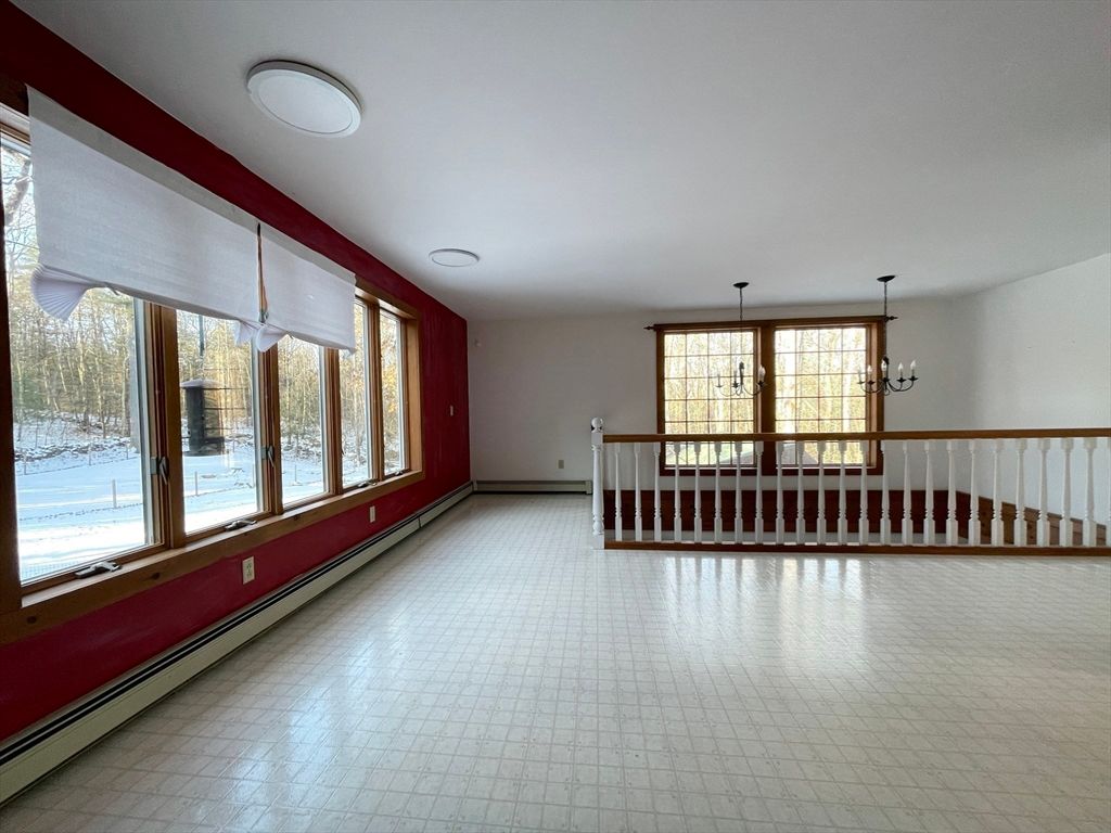 Chandelier, Empty room, Interior