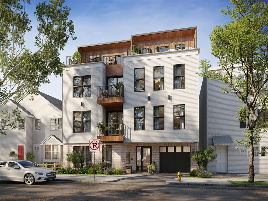 Attached, Exterior, Facade, Modern