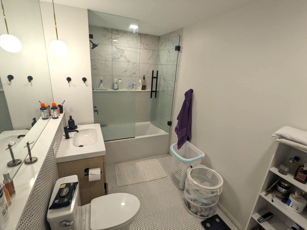 Bathroom, Glass Shower, Interior, Marble Walls