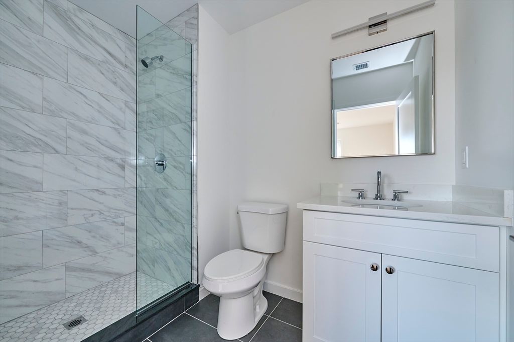 Bathroom, Glass Shower, Interior, Marble Walls