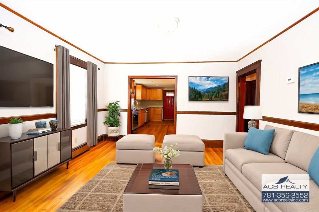 Interior, Kitchen, Living room, Stainless Steel Appliances, Wood Texture Flooring