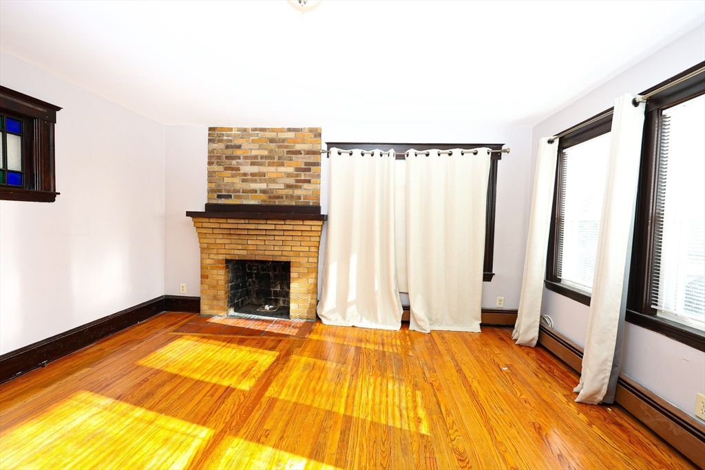 Empty room, Fireplace, Interior, Wood Texture Flooring
