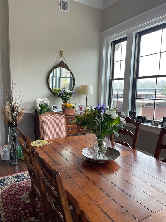 Dining room, Interior, Wood Texture Flooring