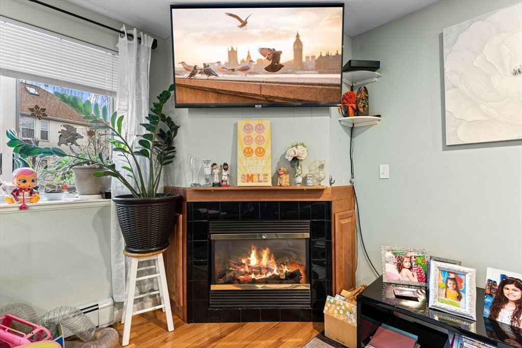Fireplace, Interior, Wood Texture Flooring