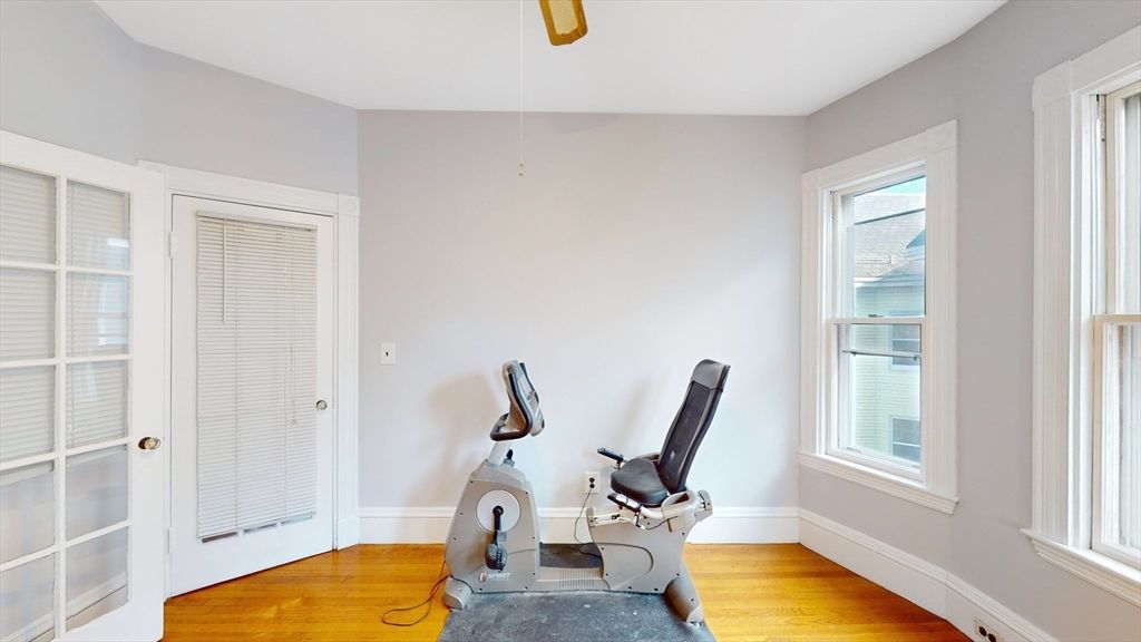 Fitness Equipment, Interior, Wood Texture Flooring