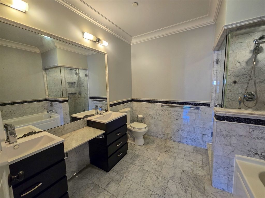 Bathroom, Dual Sink Vanities, Glass Shower, Interior