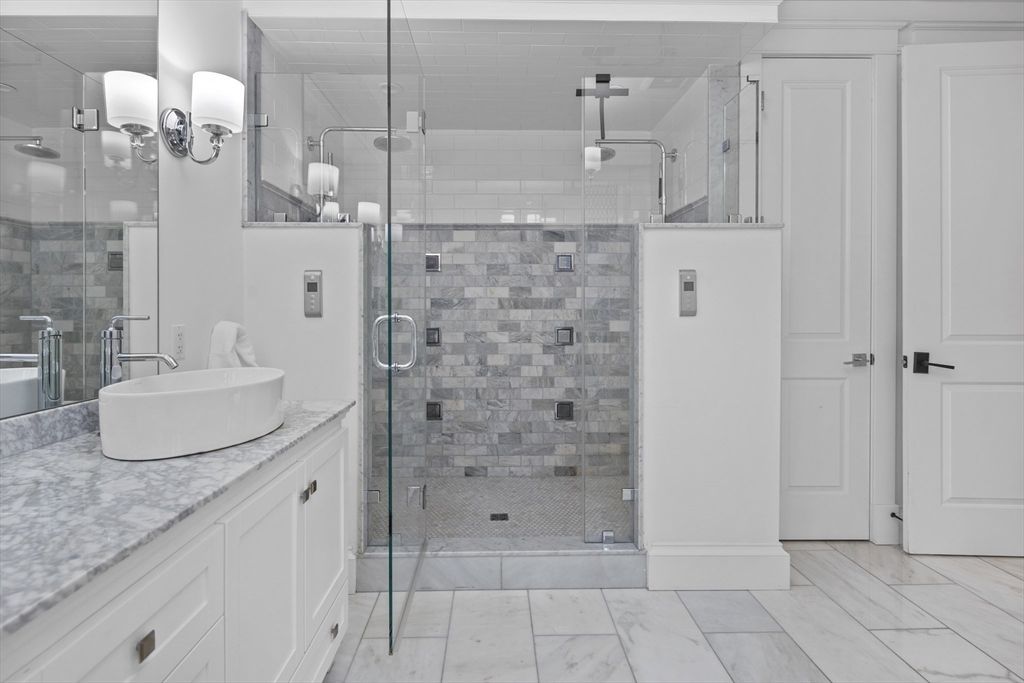 Bathroom, Dual Sink Vanities, Glass Shower, Interior
