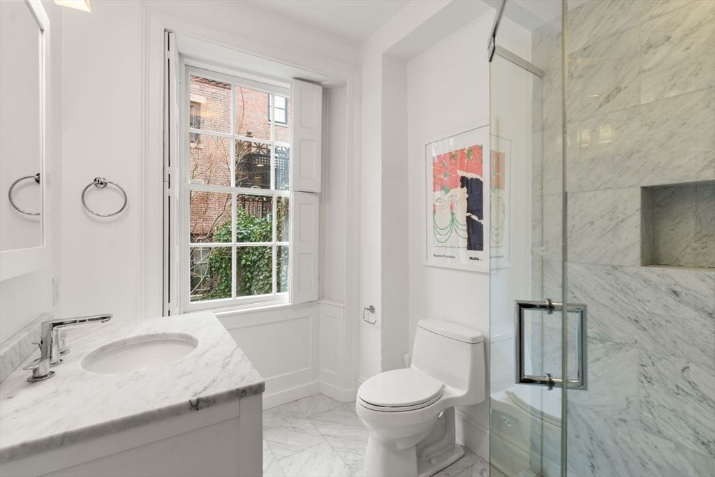 Bathroom, Glass Shower, Interior, Marble, Marble Walls