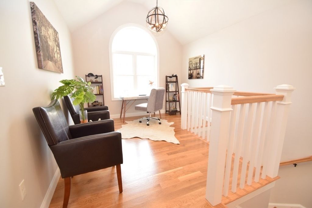 Chandelier, Home Office, Interior, Pendant Lights, Wood Texture Flooring