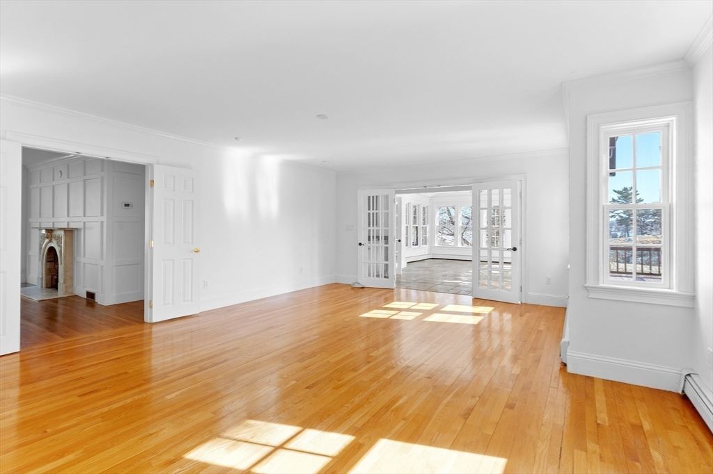Empty room, Fireplace, Interior, Wood Texture Flooring