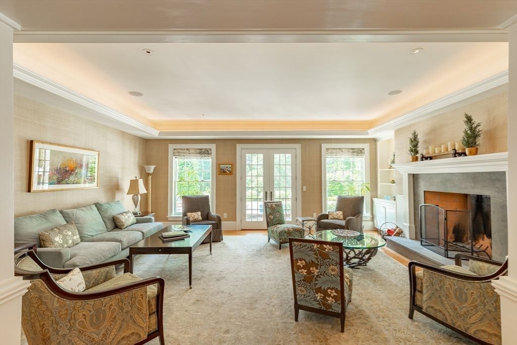 Fireplace, Interior, Living room, Recessed Lighting