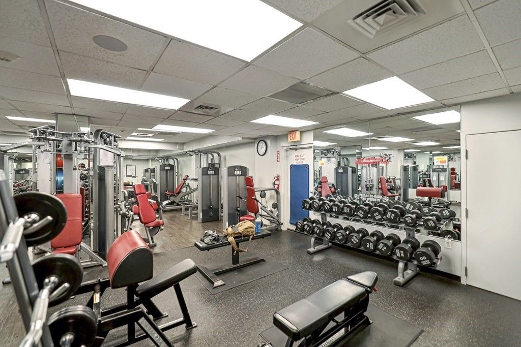 Fitness Equipment, Gym, Interior, Recessed Lighting
