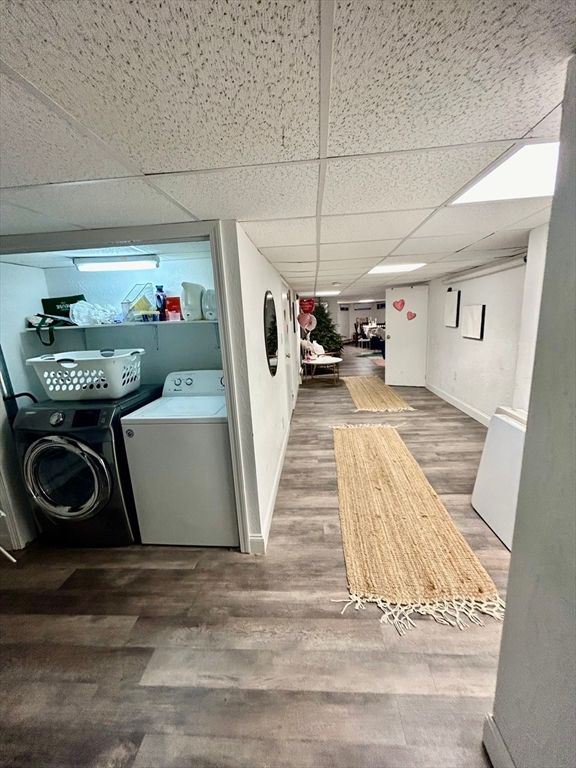 Interior, Washer, Wood Texture Flooring