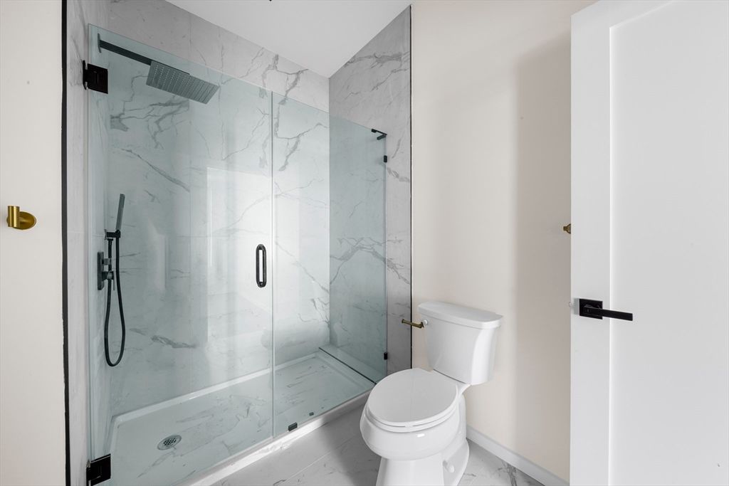 Bathroom, Glass Shower, Interior, Marble, Marble Walls